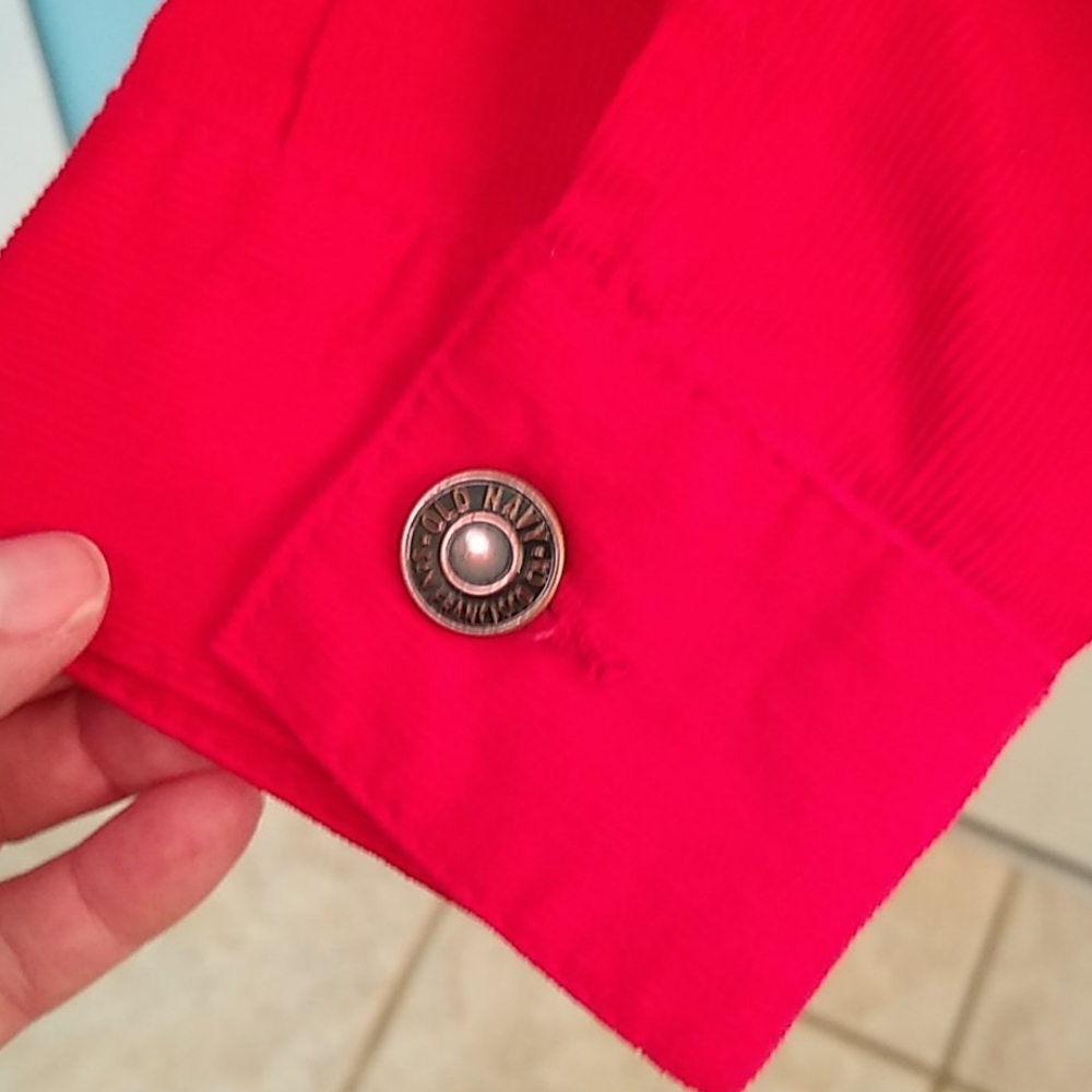 Red Corduroy Button Down Jacket - image 4